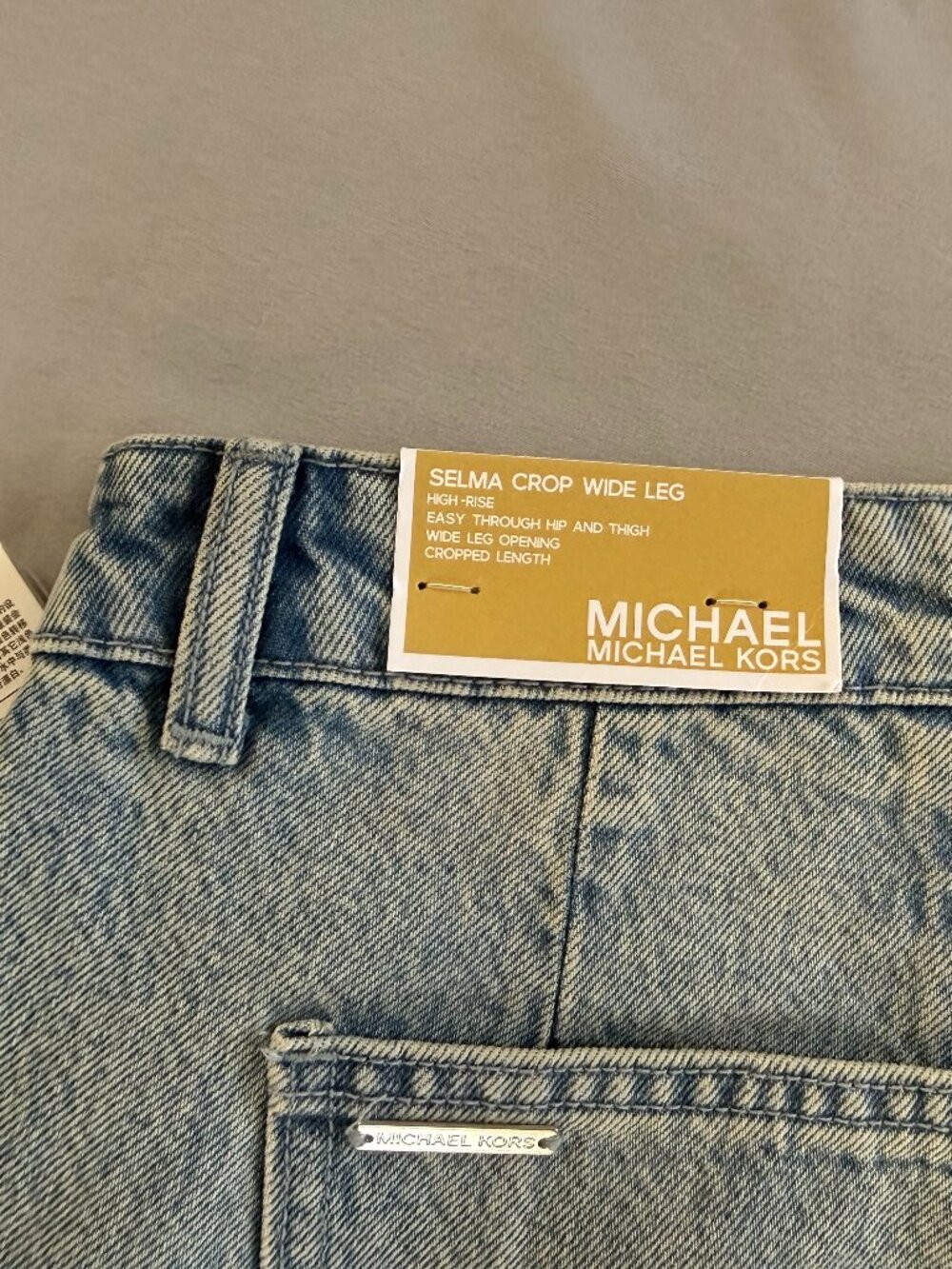 MSRP $110 - MICHAEL KORS Women's Size 16 Selma Crop Wide Leg High Rise Jeans - Picture 5 of 12